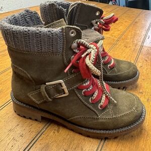 Bos. & Co. Side Zip Boots Women's 37 US 7.5 Outdoor Suede Leather Colony